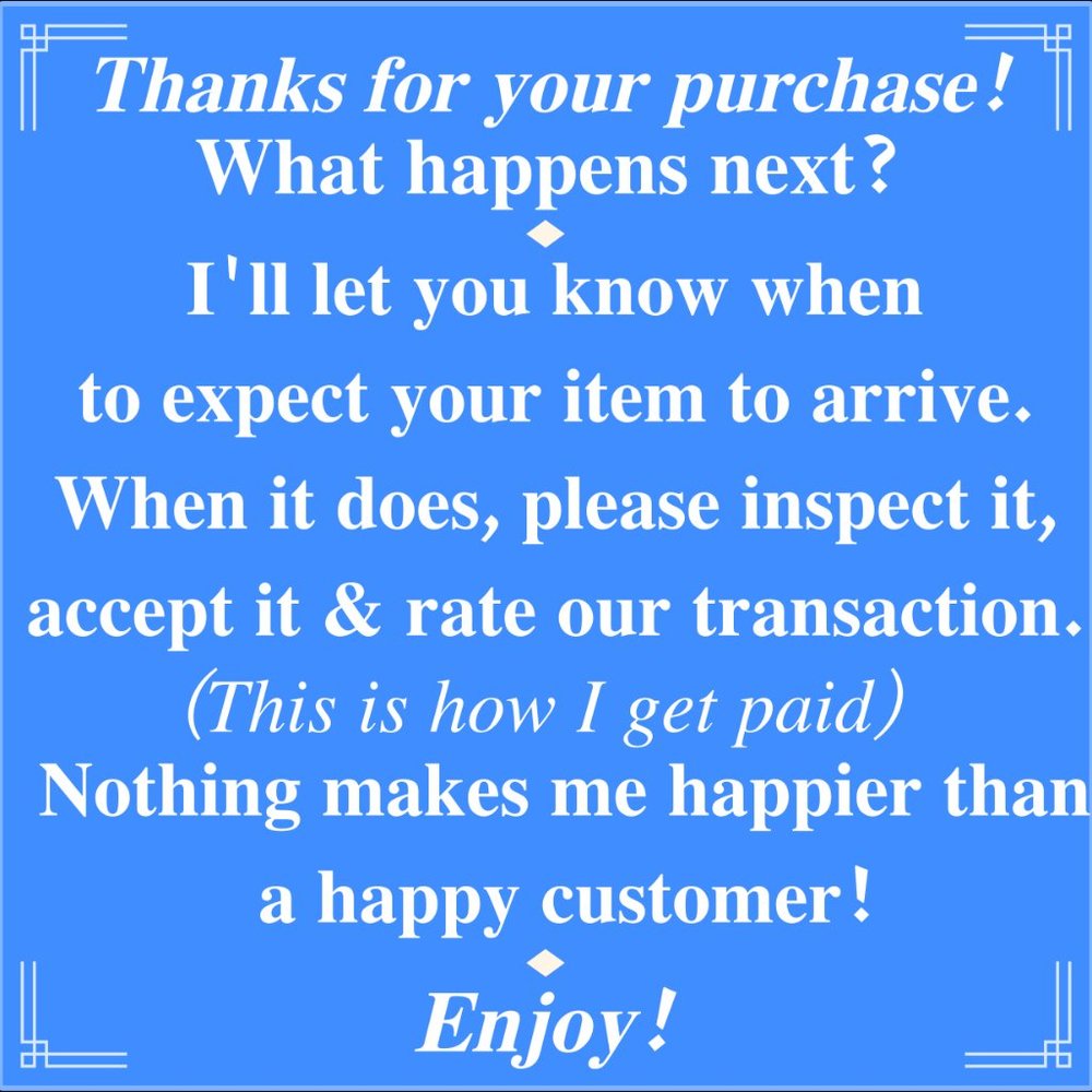 Please remember to accept & rate 📦😘